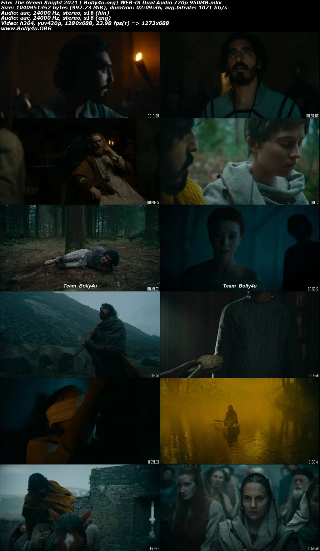 The Green Knight 2021 WEB-DL 950MB Hindi Dual Audio ORG 720p Download