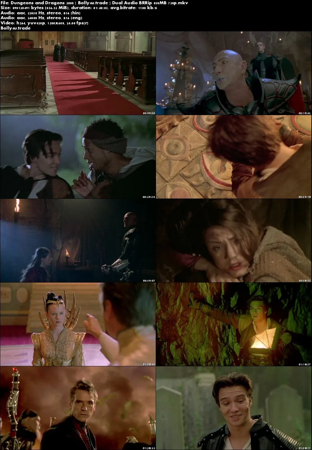 Dungeons and Dragons 2000 BRRip 850Mb Hindi Dual Audio 720p Download