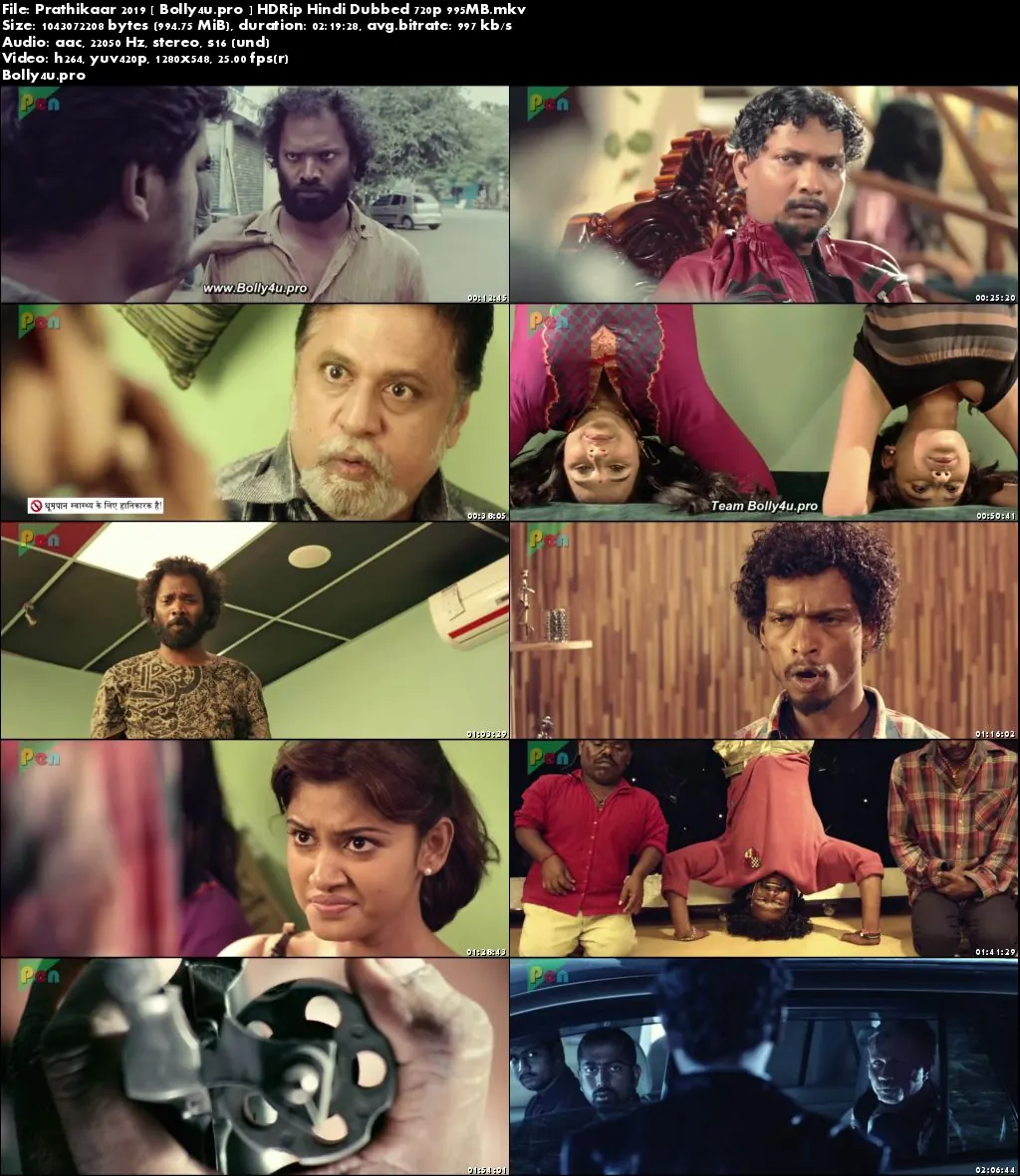 Prathikaar 2019 HDRip 950Mb Hindi Dubbed 720p Download
