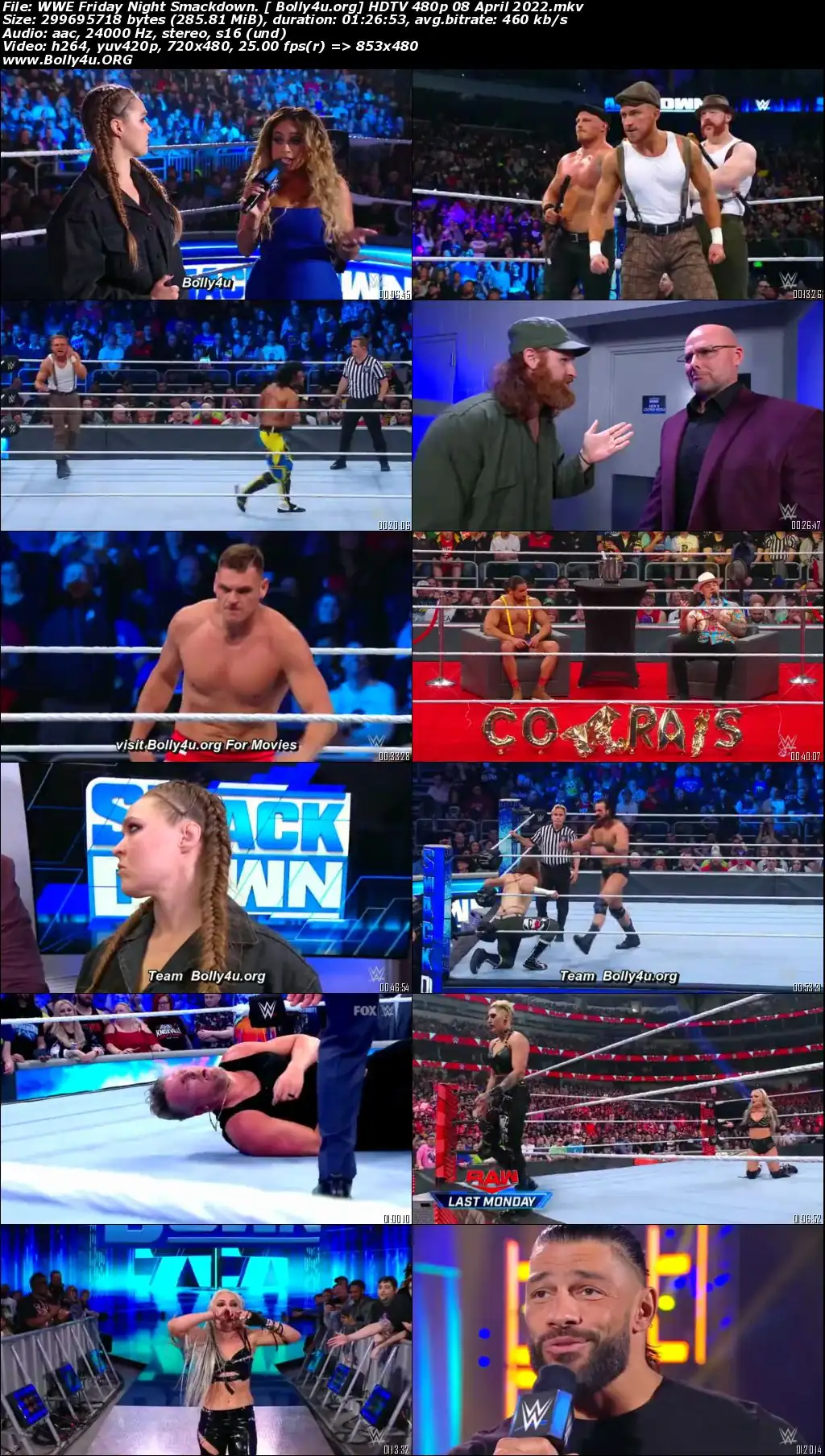 WWE Friday Night Smackdown HDTV 480p 280Mb 08 April 2022 Download WWE Friday Night Smackdown HDTV 480p 280Mb 08 April 2022 Download