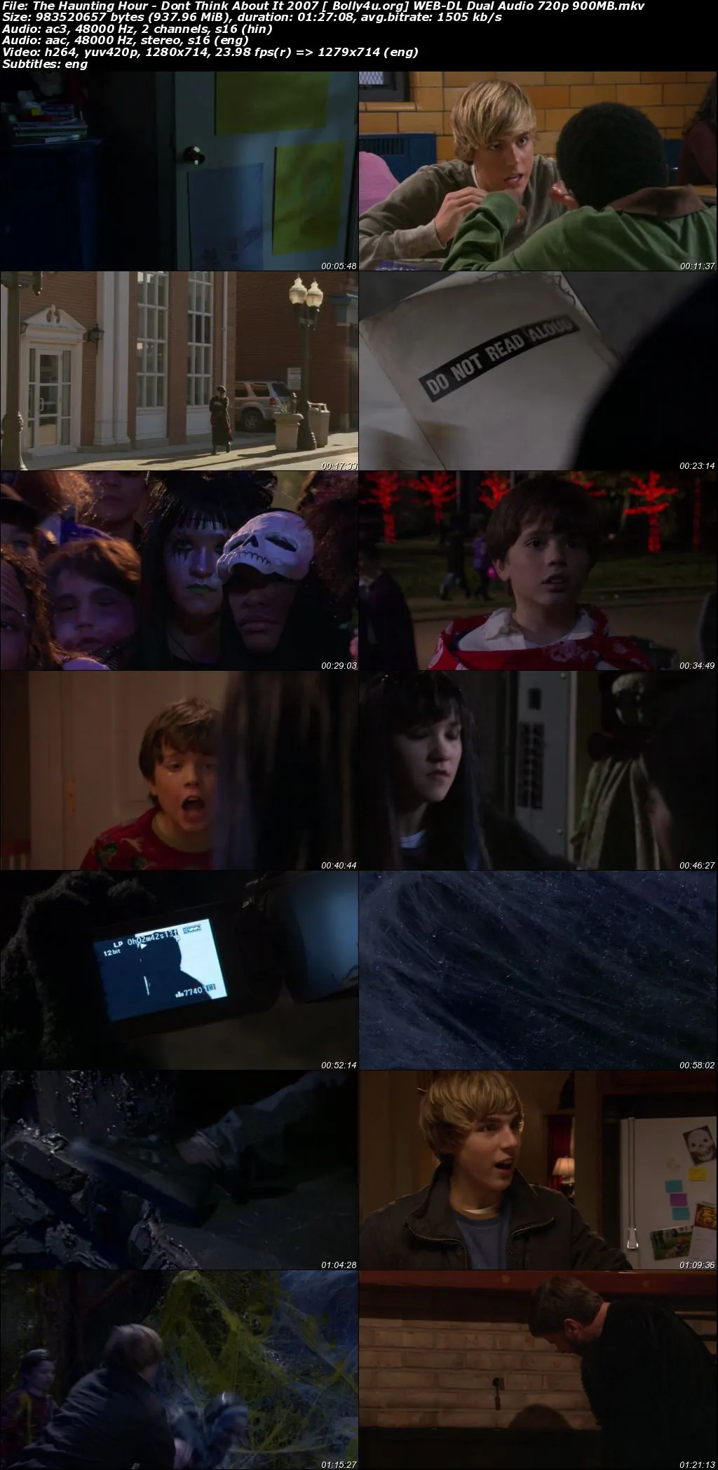The Haunting Hour Dont Think About It 2007 WEB-DL 300Mb Hindi Dual Audio 480p Download