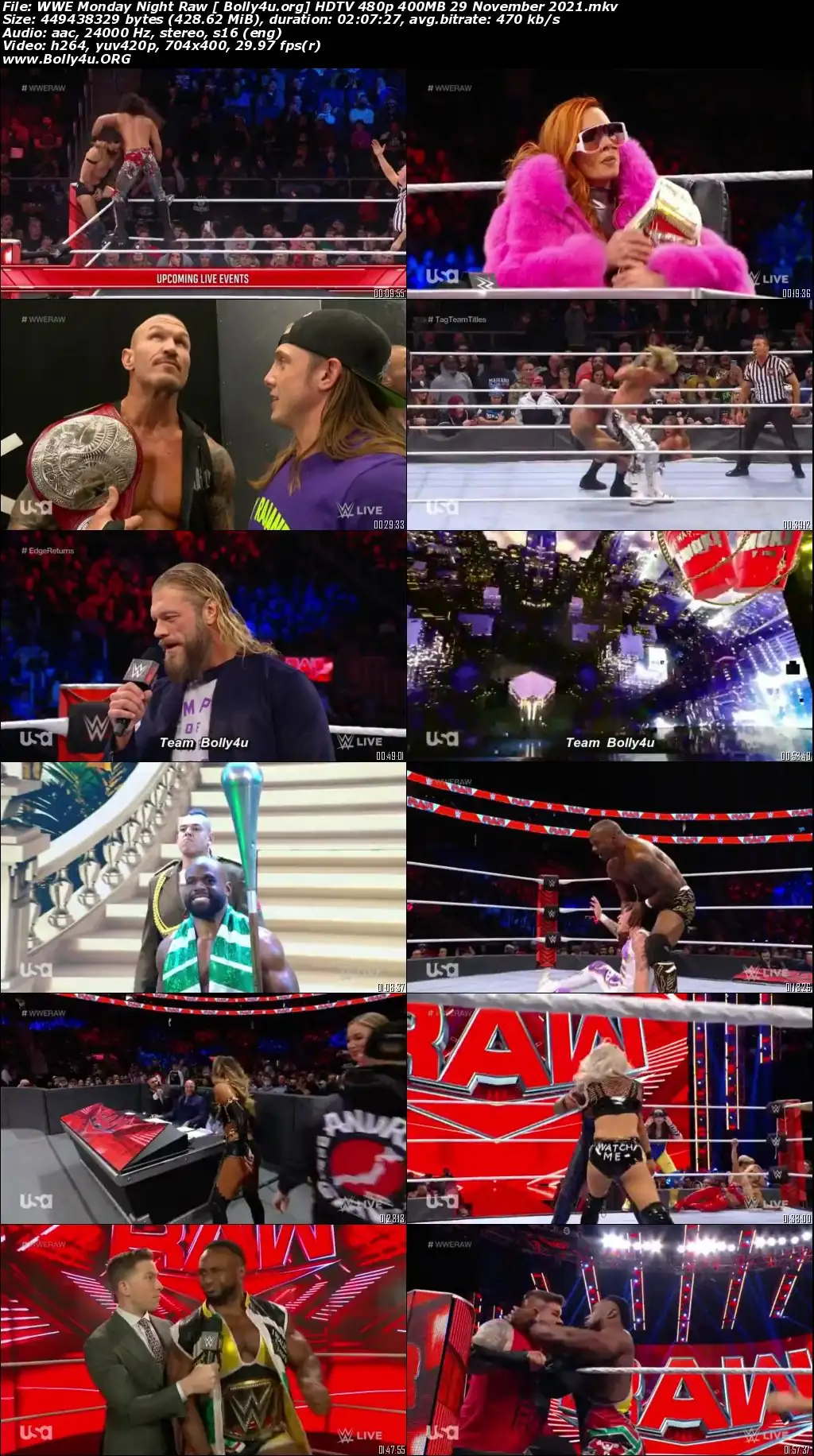 WWE Monday Night Raw HDTV 480p 400MB 29 November 2021 Download WWE Monday Night Raw HDTV 480p 400MB 29 November 2021 Download