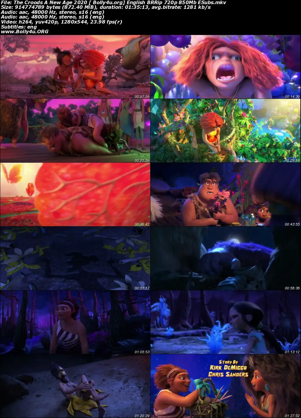 The Croods A New Age 2020 BRRip 300Mb English 480p ESubs Download The Croods A New Age 2020 BRRip 300Mb English 480p ESubs Download