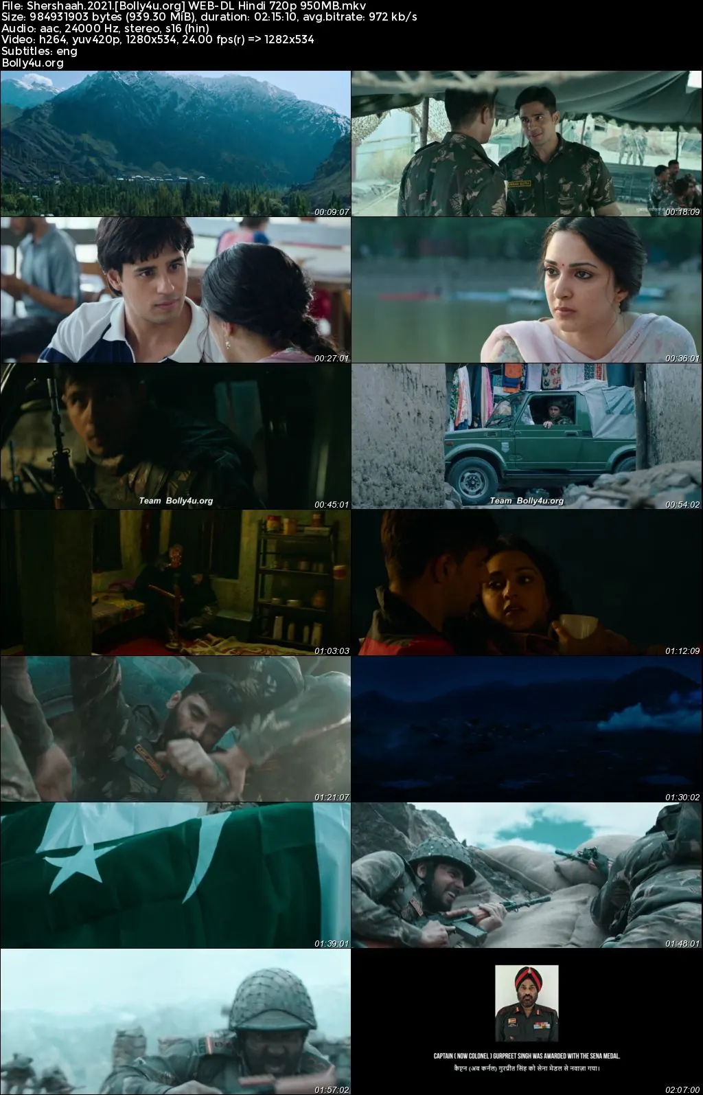 Shershaah 2021 WEB-DL Hindi Full Movie Download 1080p  720p  480p