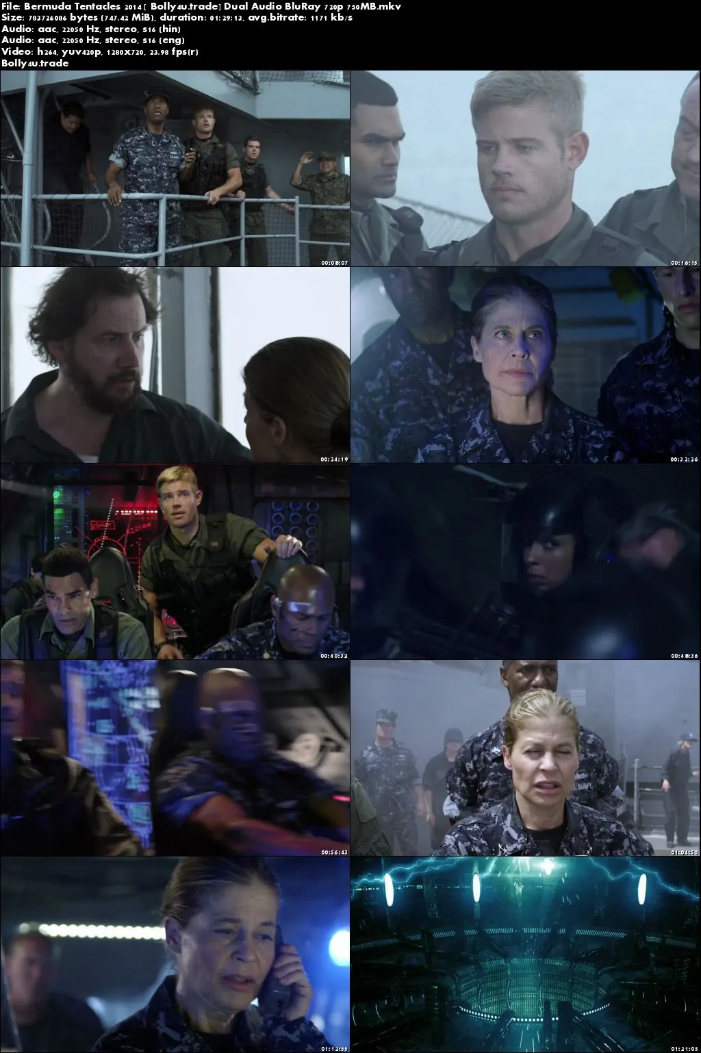 Bermuda Tentacles 2014 BluRay 300Mb Hindi Dual Audio 480p Download