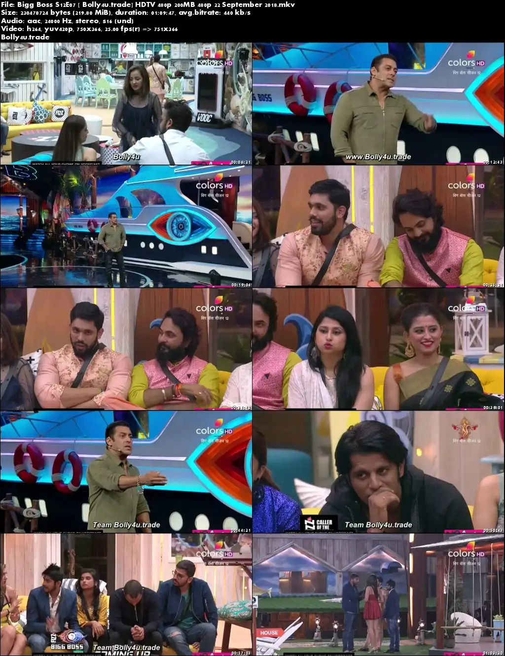 Bigg Boss S12E07 HDTV 480p 200MB 480p 22 September 2018 Download Bigg Boss S12E07 HDTV 480p 200MB 480p 22 September 2018 Download