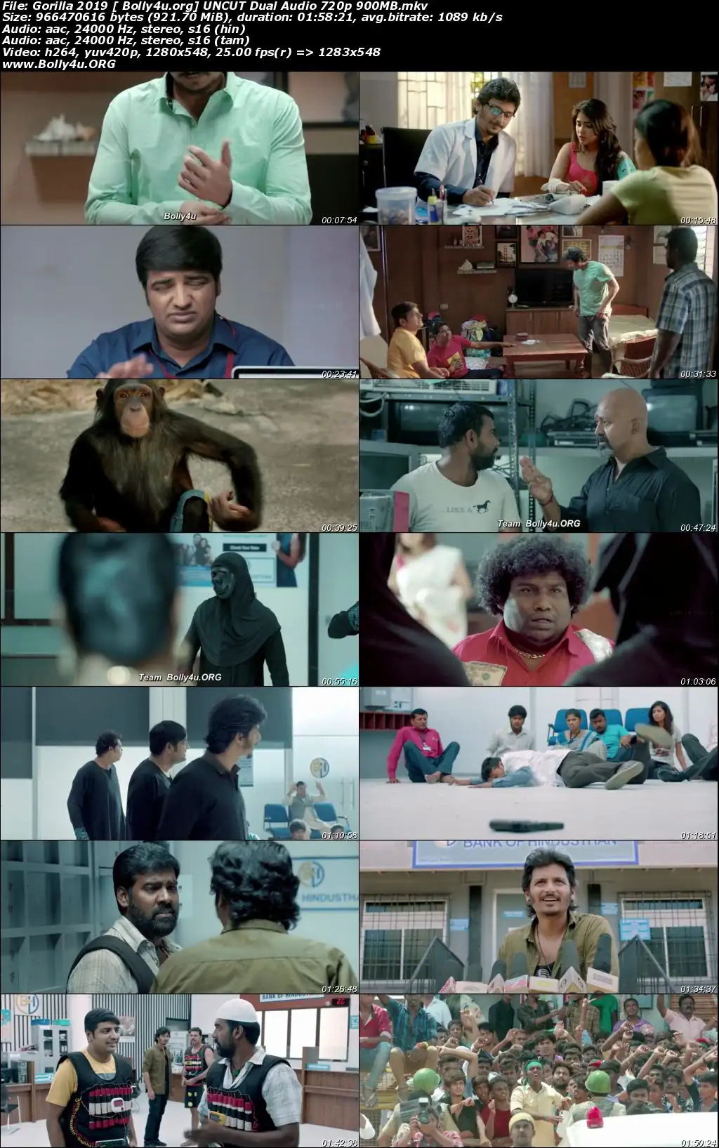 Gorilla 2019 WEB-DL 400Mb UNCUT Hindi Dual Audio 480p Download