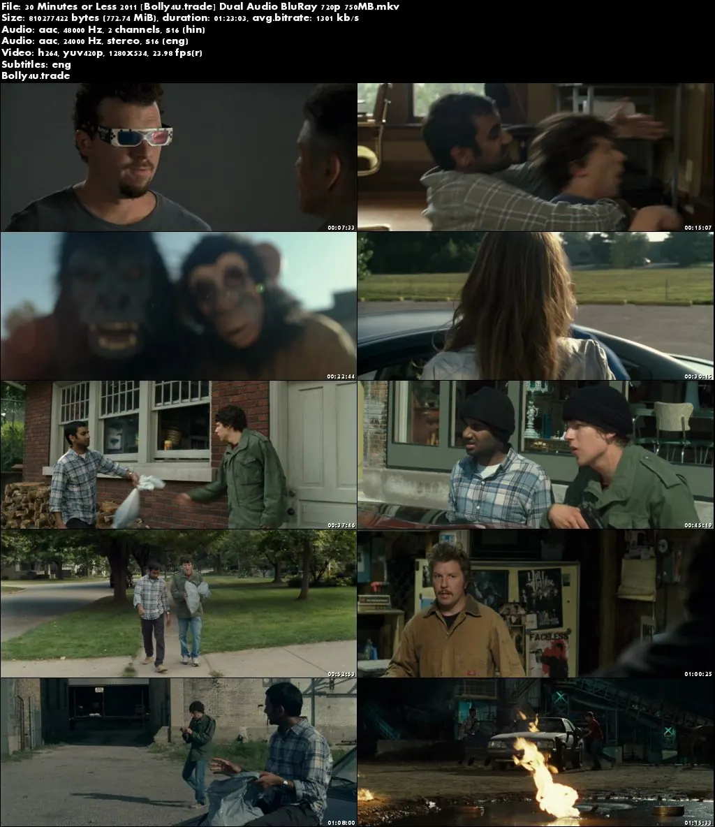 30 Minutes or Less 2011 BluRay 750Mb Hindi Dual Audio 720p ESub Download 30 Minutes or Less 2011 BluRay 750Mb Hindi Dual Audio 720p ESub Download