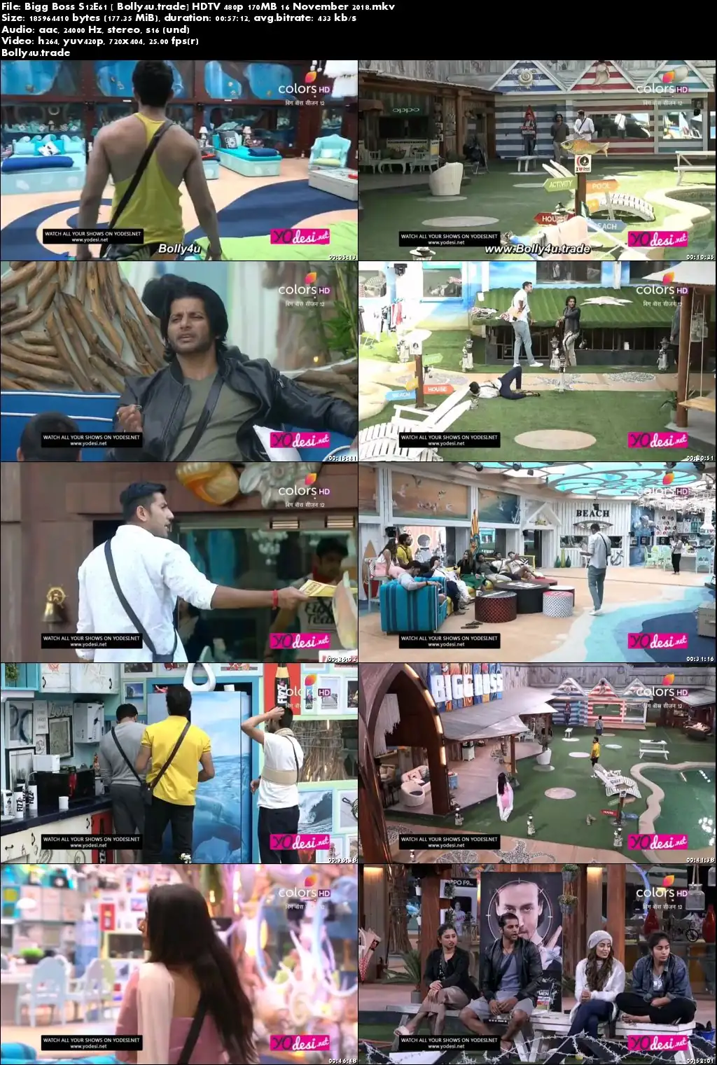 Bigg Boss S12E61 HDTV 480p 170MB 16 November 2018 Download Bigg Boss S12E61 HDTV 480p 170MB 16 November 2018 Download
