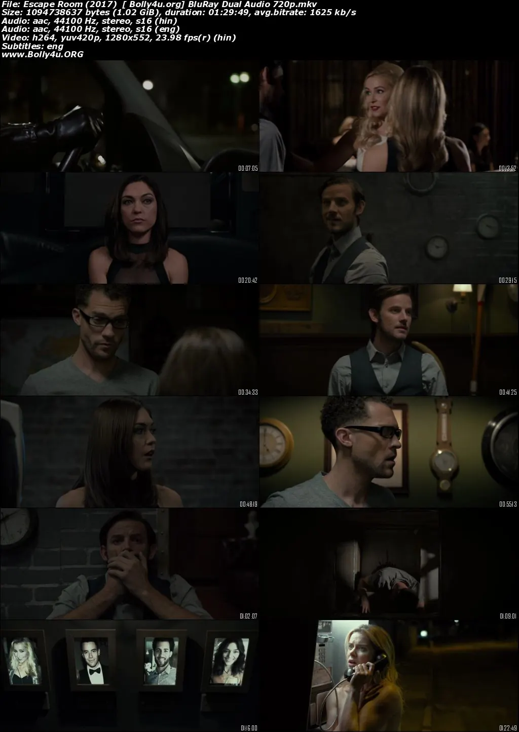 Escape Room 2017 BluRay 1Gb Hindi Dual Audio 720p Download