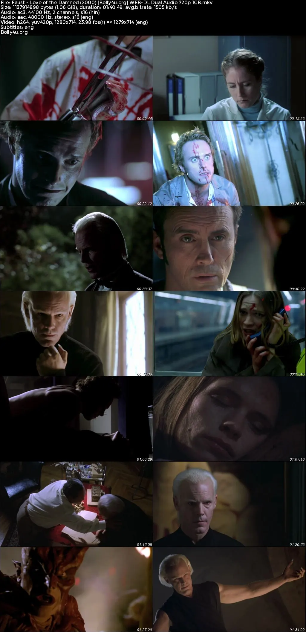 Faust Love of the Damned 2000 WEB-DL Hindi Dual Audio Full Movie Download 720p  480p