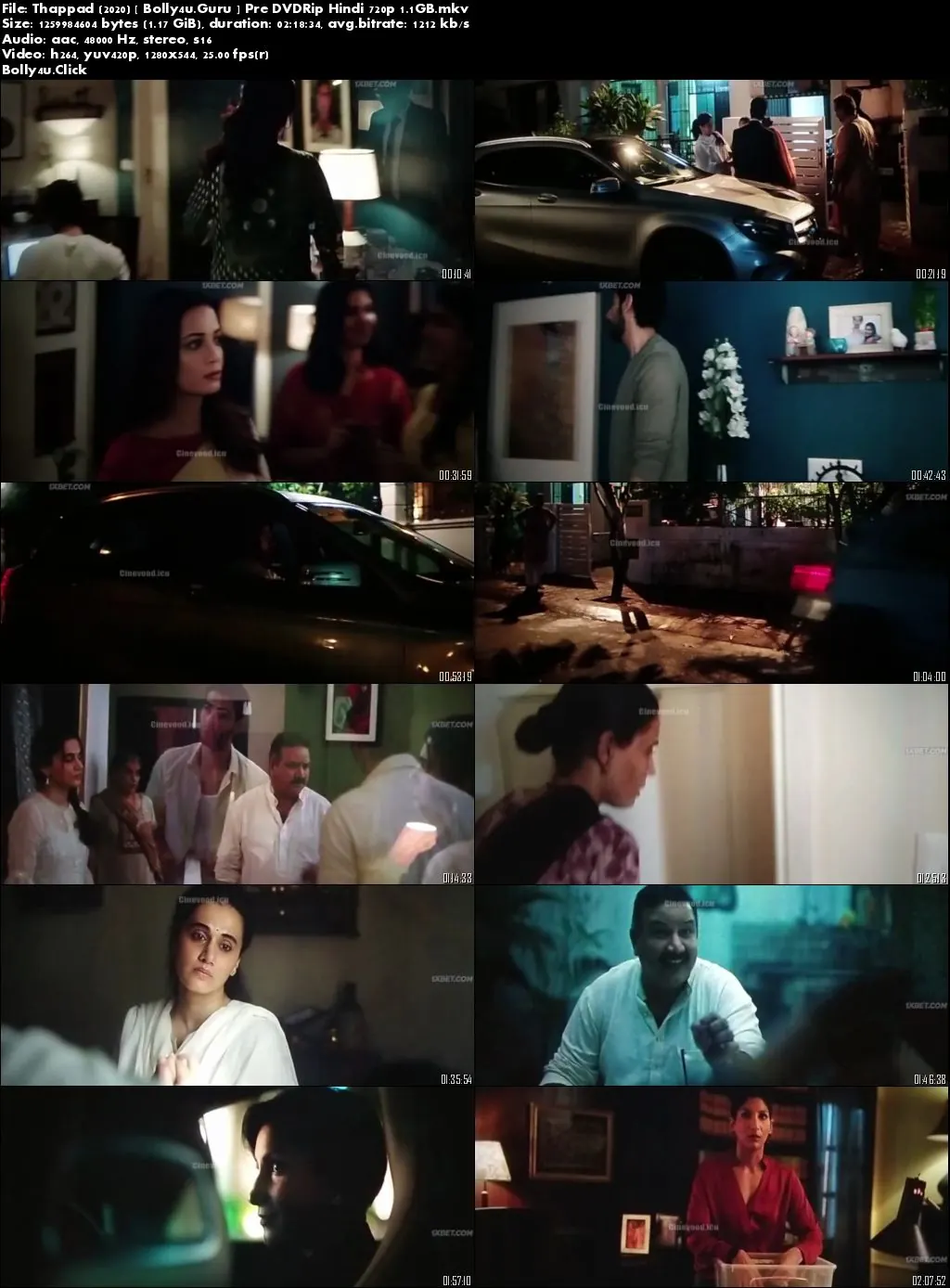 Thappad 2020 Pre DVDRip 1.1GB Full Hindi Movie Download 720p