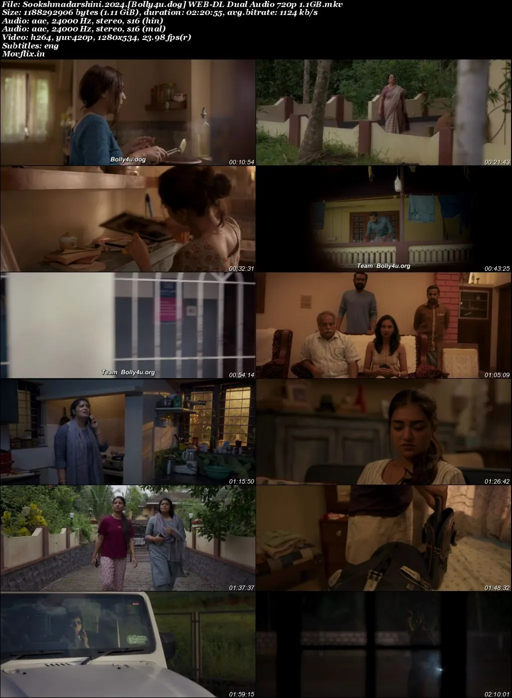 Sookshmadarshini 2024 WEB-DL UNCUT Hindi Dual Audio ORG Full Movie Download 1080p  720p  480p