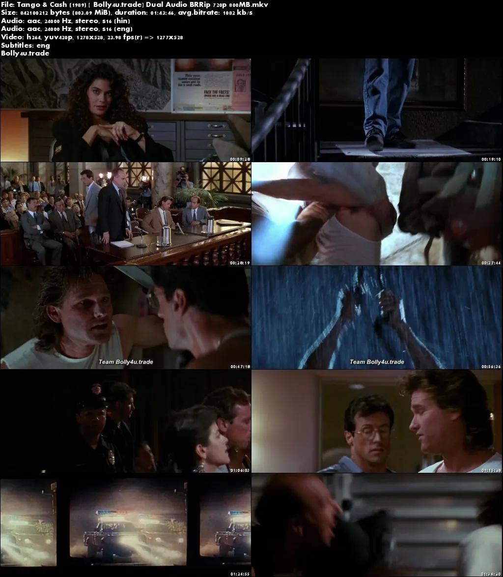Tango and Cash 1989 BluRay 350MB Hindi Dual Audio 480p Download