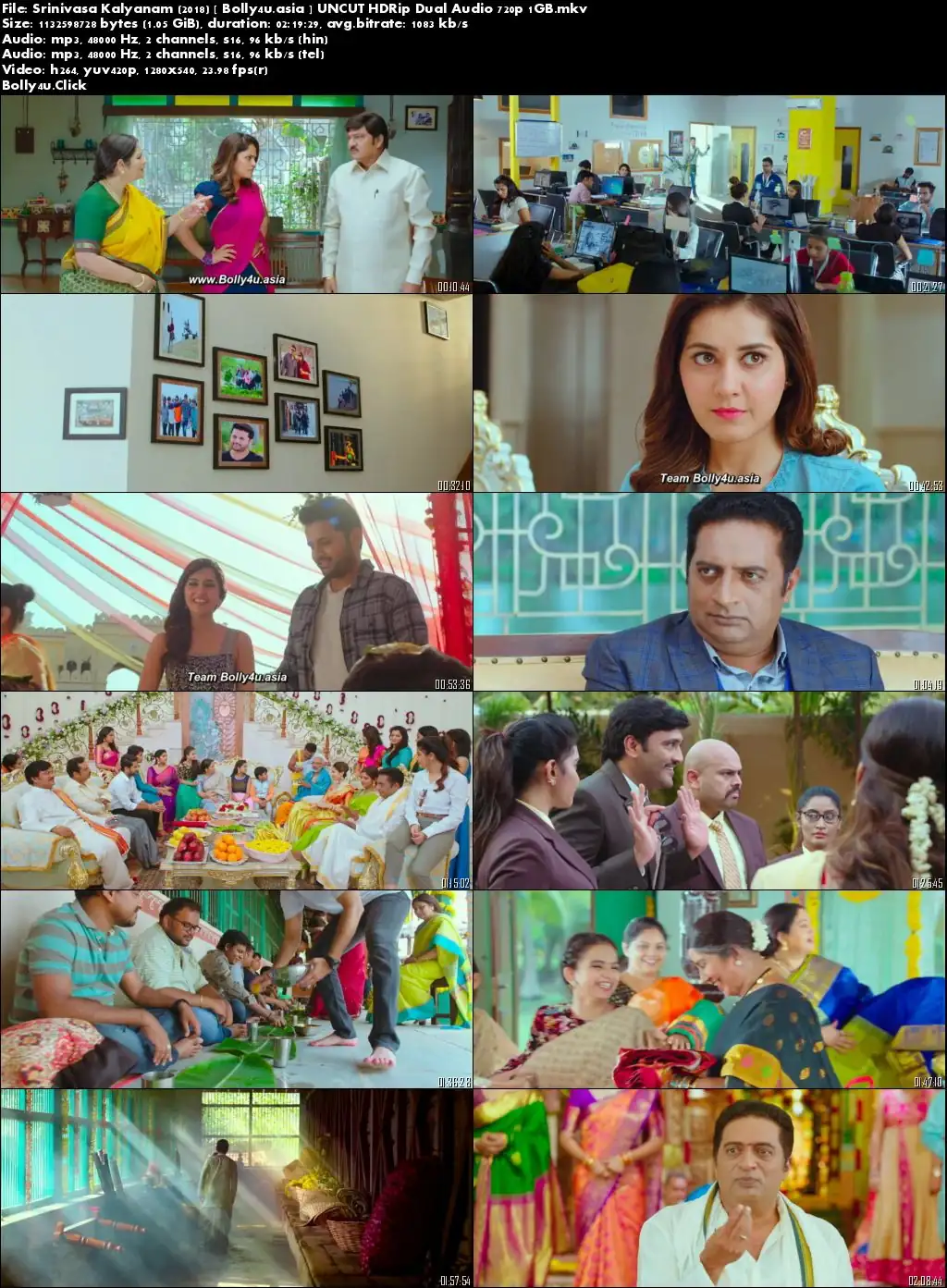 Srinivasa Kalyanam 2018 HDRip 1GB UNCUT Hindi Dual Audio 720p download
