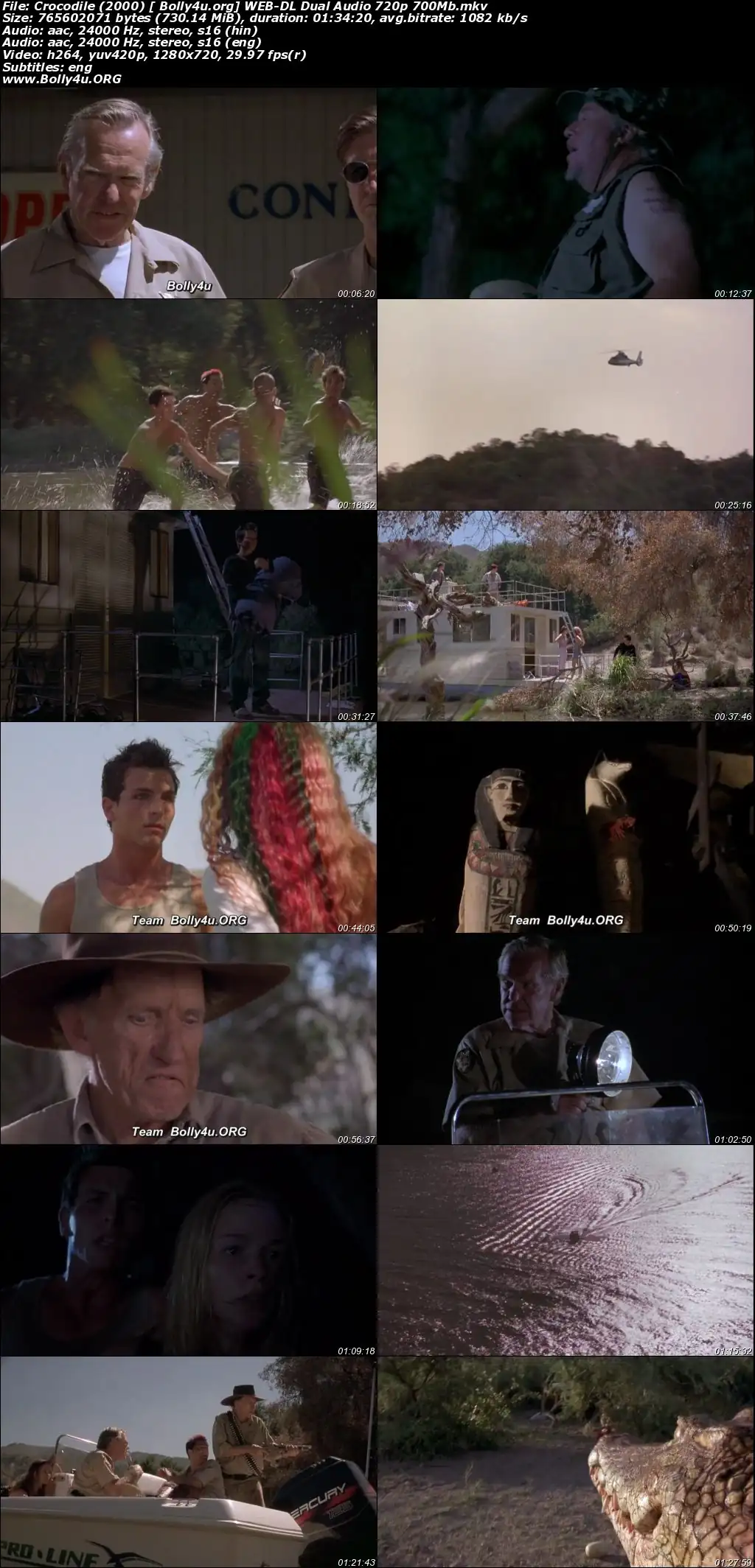 Crocodile 2000 WEB-DL 700Mb Hindi Dual Audio 720p Download