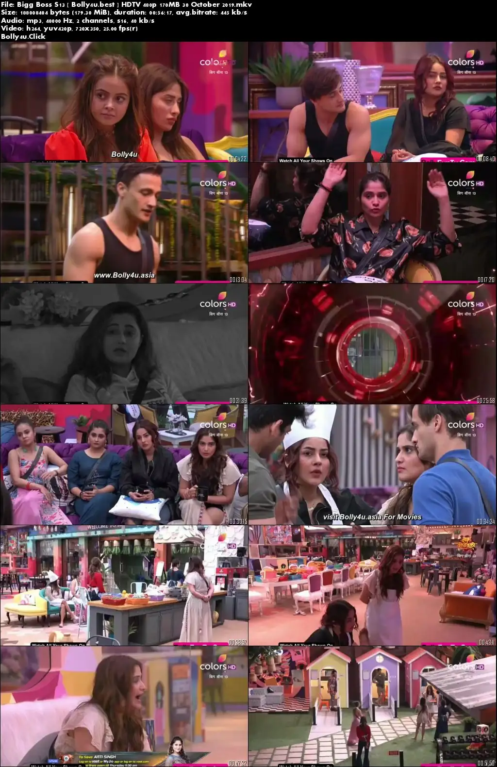 Bigg Boss S13 HDTV 480p 170MB 30 October 2019 Download Bigg Boss S13 HDTV 480p 170MB 30 October 2019 Download
