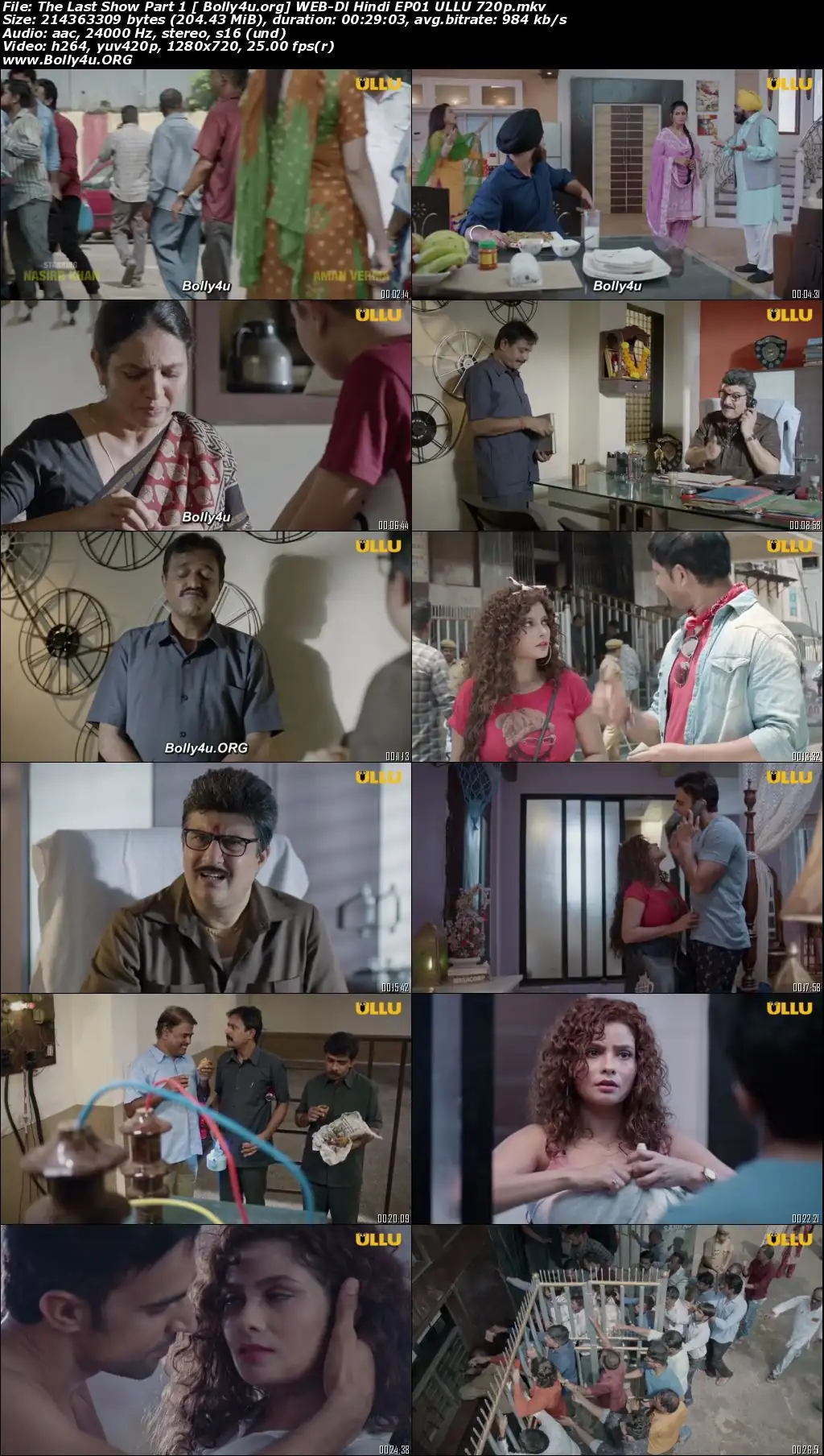 The Last Show 2021 WEB-DL 450Mb Hindi Part 1 ULLU 720p Download