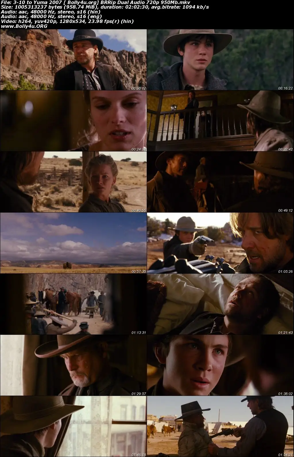 3:10 to Yuma 2007 BRRip 900MB Hindi Dubbed Dual Audio 720p Download 3:10 to Yuma 2007 BRRip 900MB Hindi Dubbed Dual Audio 720p Download