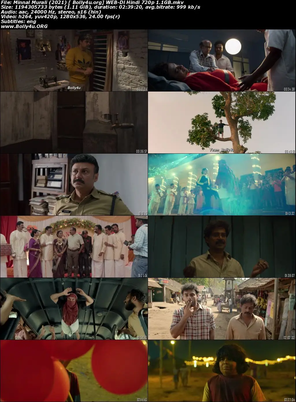 Minnal Murali 2021 WEB-DL 1.1GB Hindi Movie Download 720p