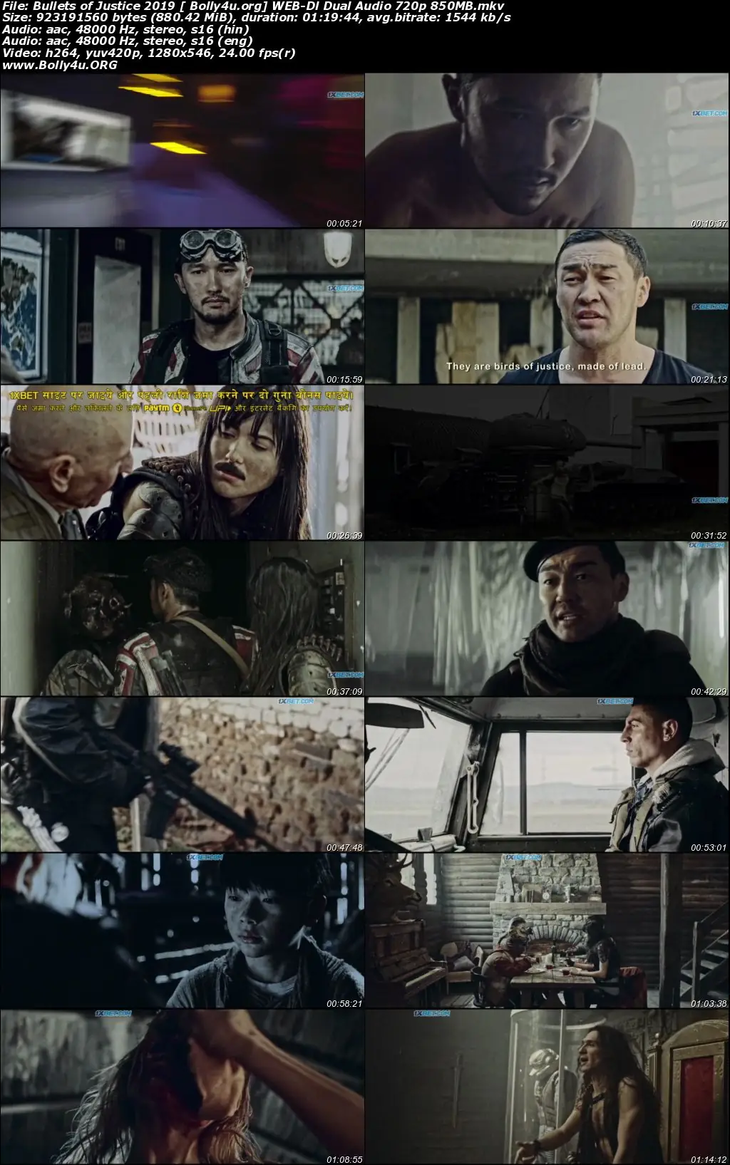 Bullets of Justice 2019 WEB-DL 850Mb Hindi Dual Audio 720p Download