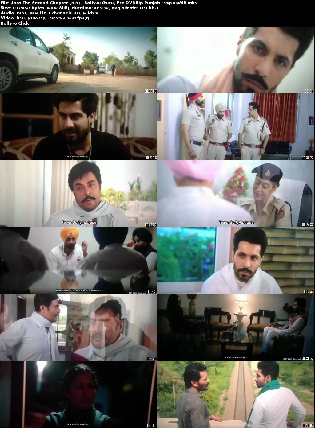 Jora The Second Chapter 2020 Pre DVDRip 850Mb Punjabi 720p Download