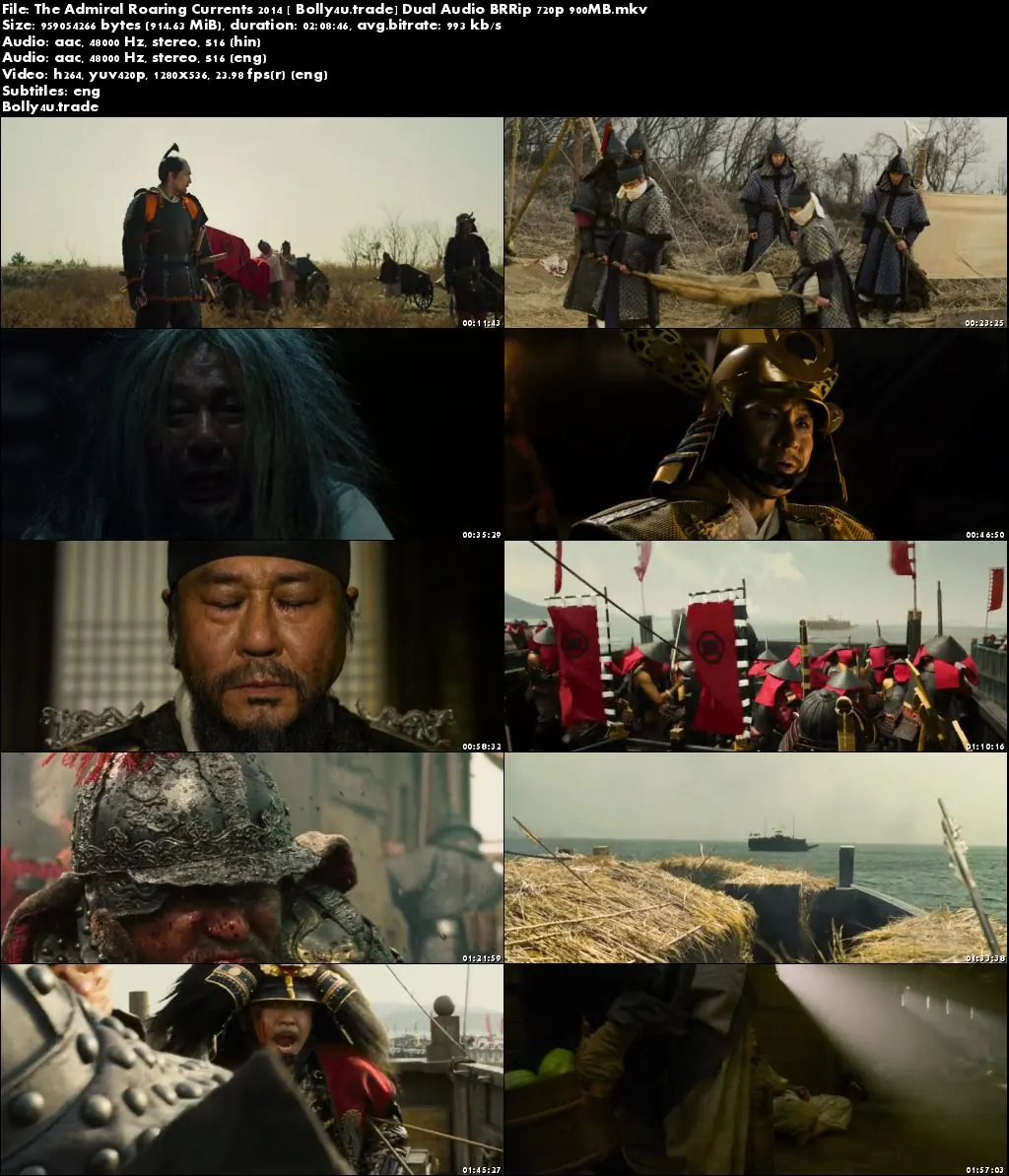 The Admiral Roaring Currents 2014 BRRip 400MB Hindi Dual Audio 480p Download