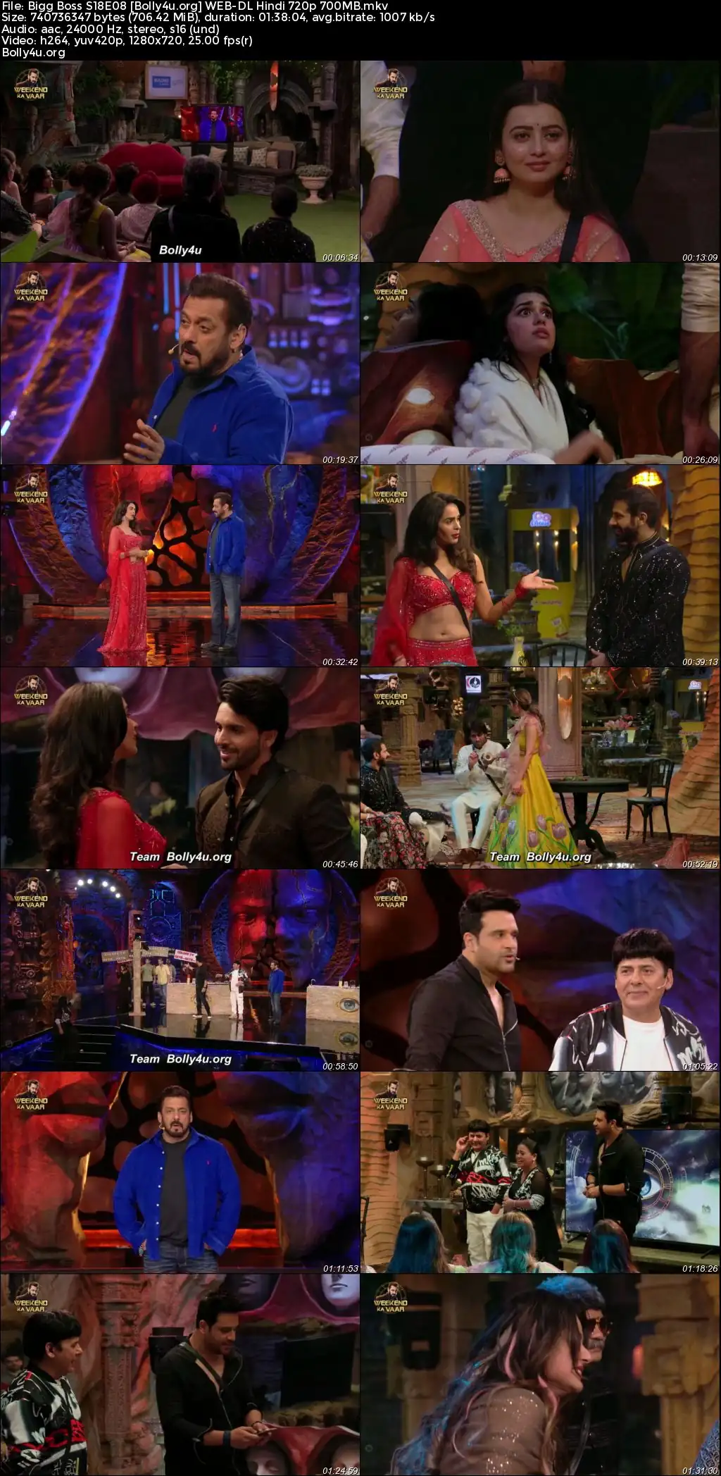 Bigg Boss 2024 WEB-DL Hindi S18E08 Download 720p  480p