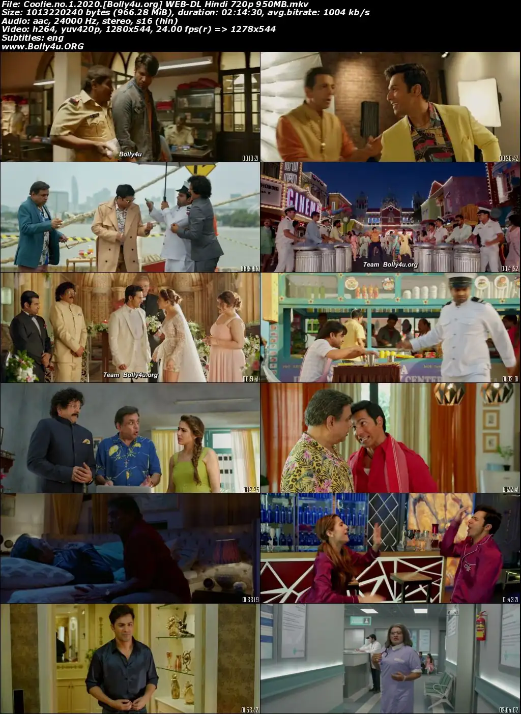 Coolie No 1 2020 WEB-DL Hindi Full Movie Download 720p  480p
