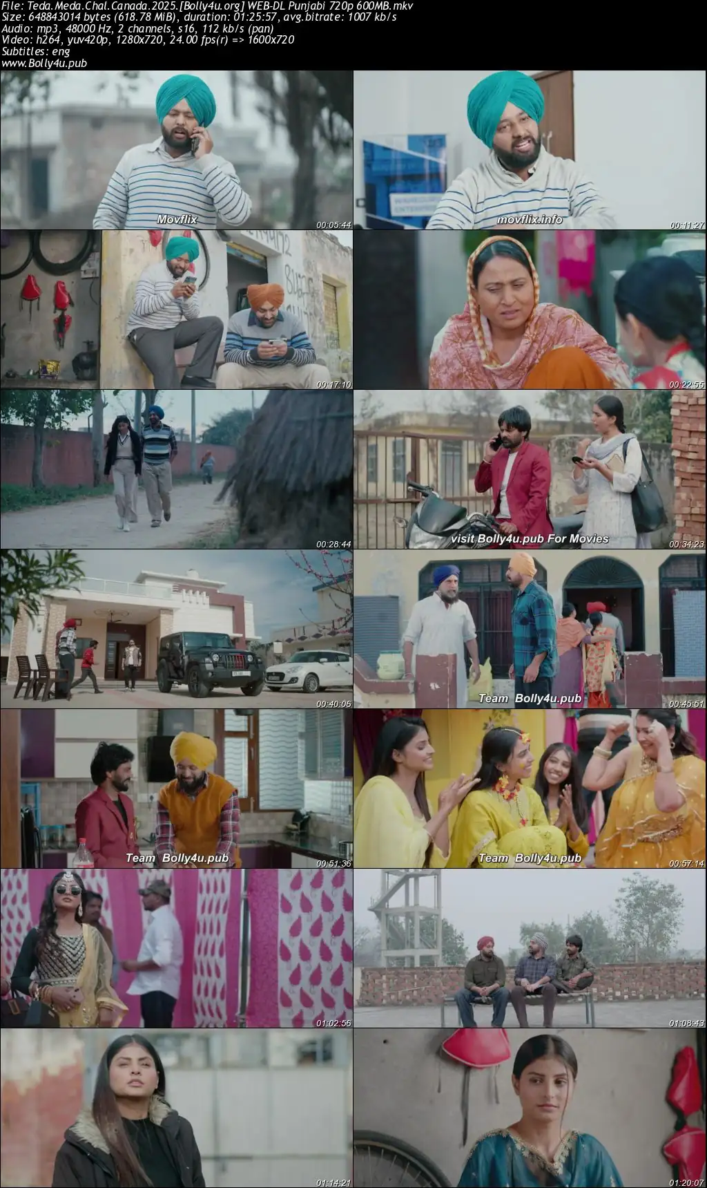 Teda Meda Chal Canada 2025 WEB-DL Punjabi Full Movie Download 1080p  720p  480p