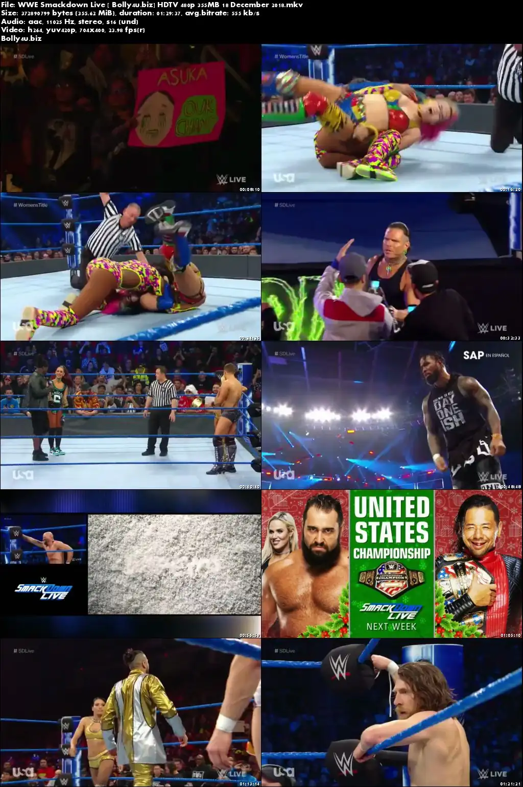 WWE Smackdown Live HDTV 480p 350MB 18 December 2018 Download WWE Smackdown Live HDTV 480p 350MB 18 December 2018 Download