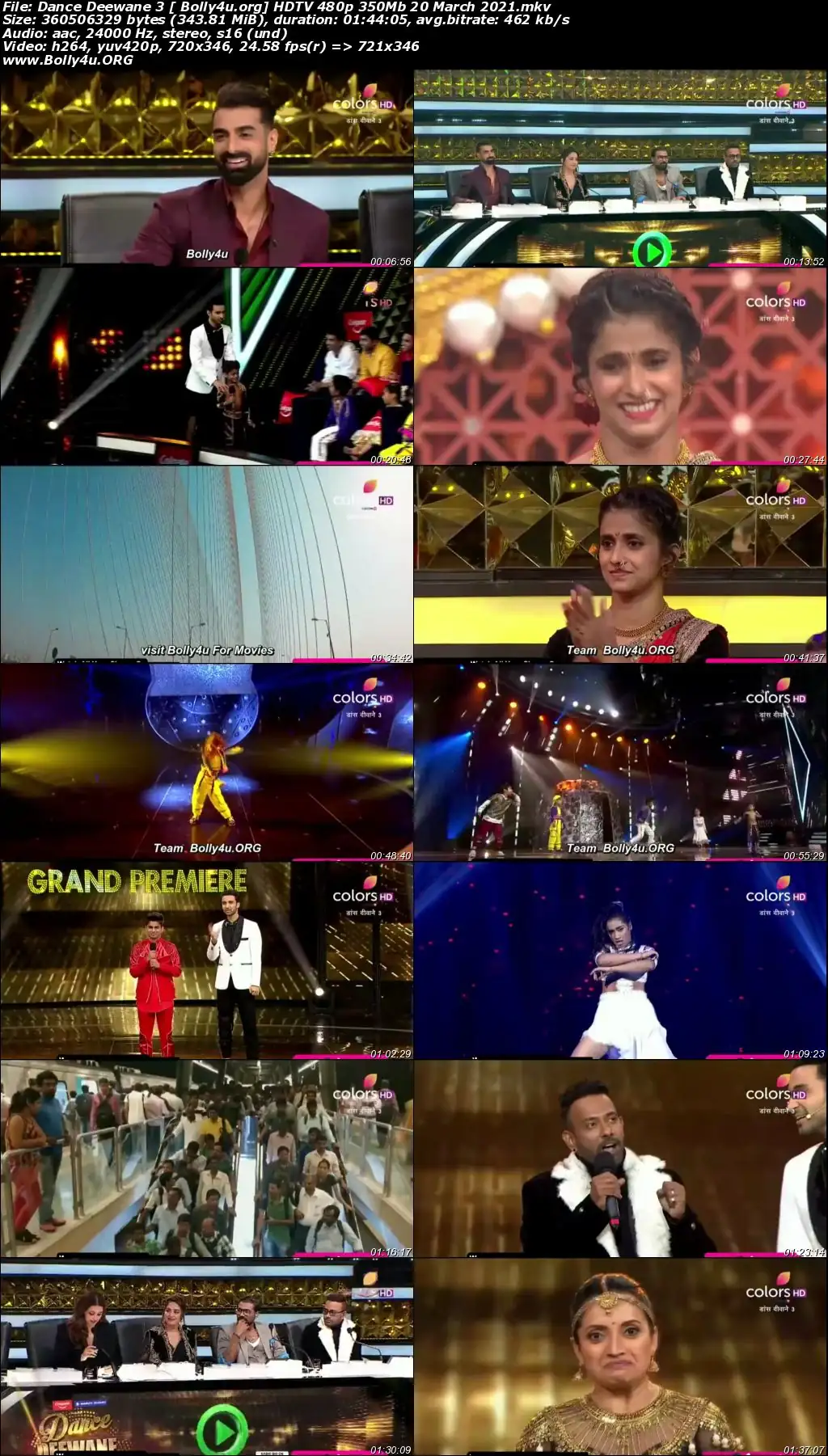 Dance Deewane 3 HDTV 480p 350Mb 20 March 2021 Download