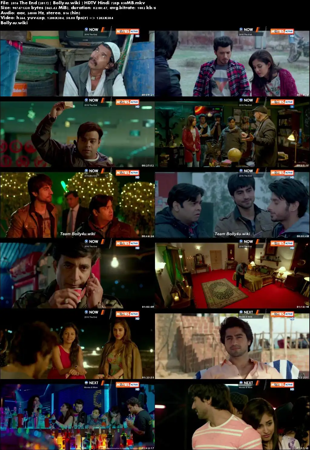 2016 The End 2017 HDTV 850MB Full Hindi Movie Download 720p