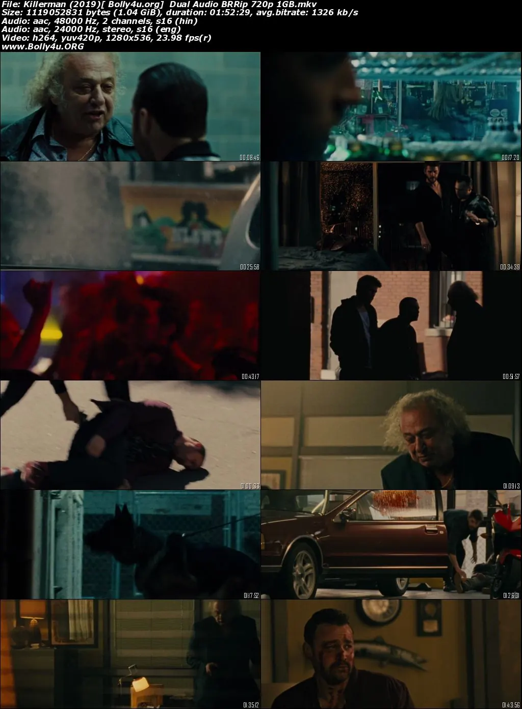 Killerman 2019 BluRay 1GB Hindi Dual Audio 720p Download