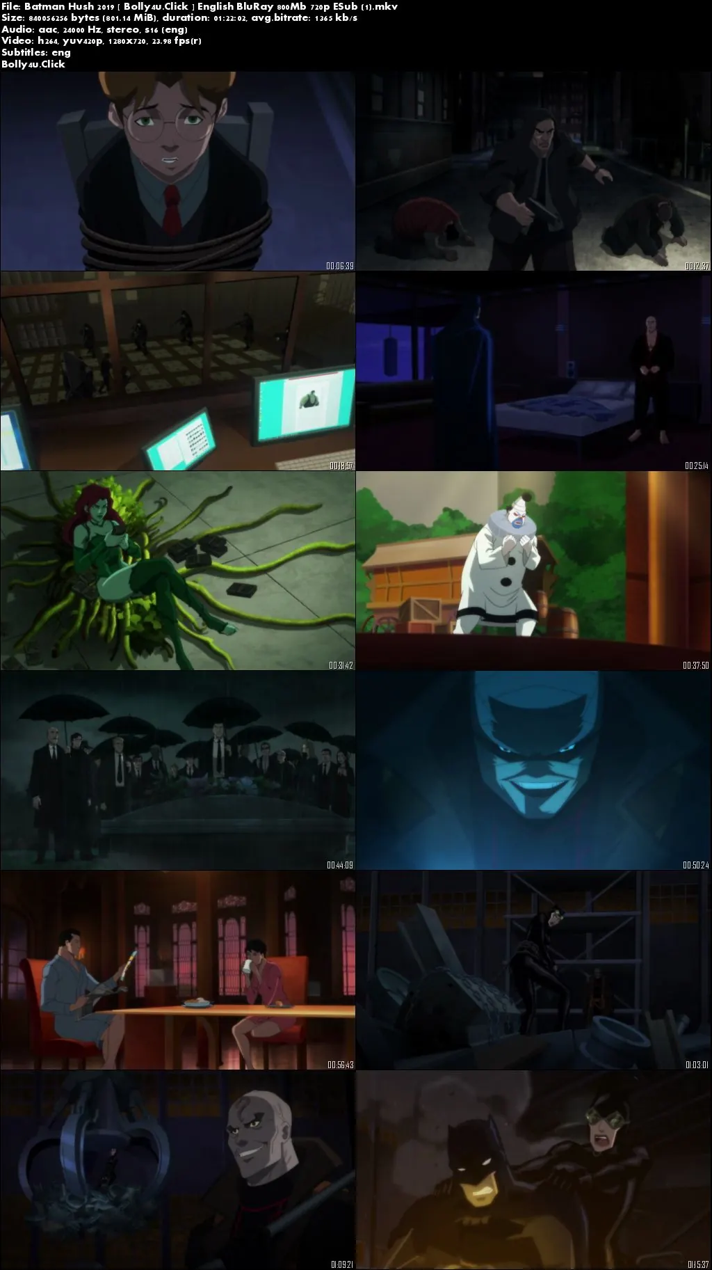 Batman Hush 2019 BluRay 250Mb English 480p ESub download