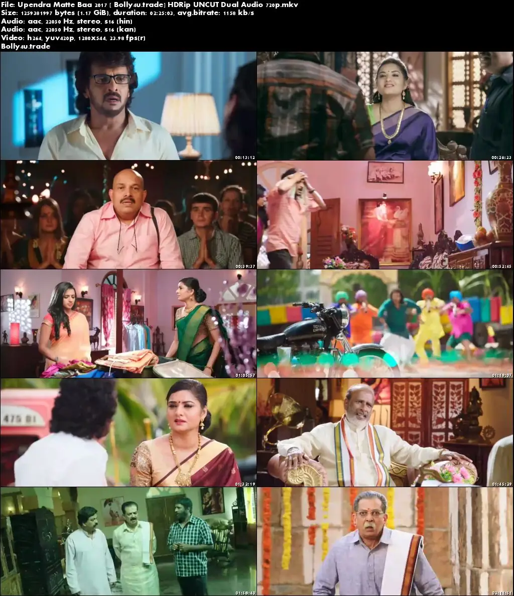 Upendra Matte Baa 2017 HDRip 1GB UNCUT Hindi Dual Audio 720p Download