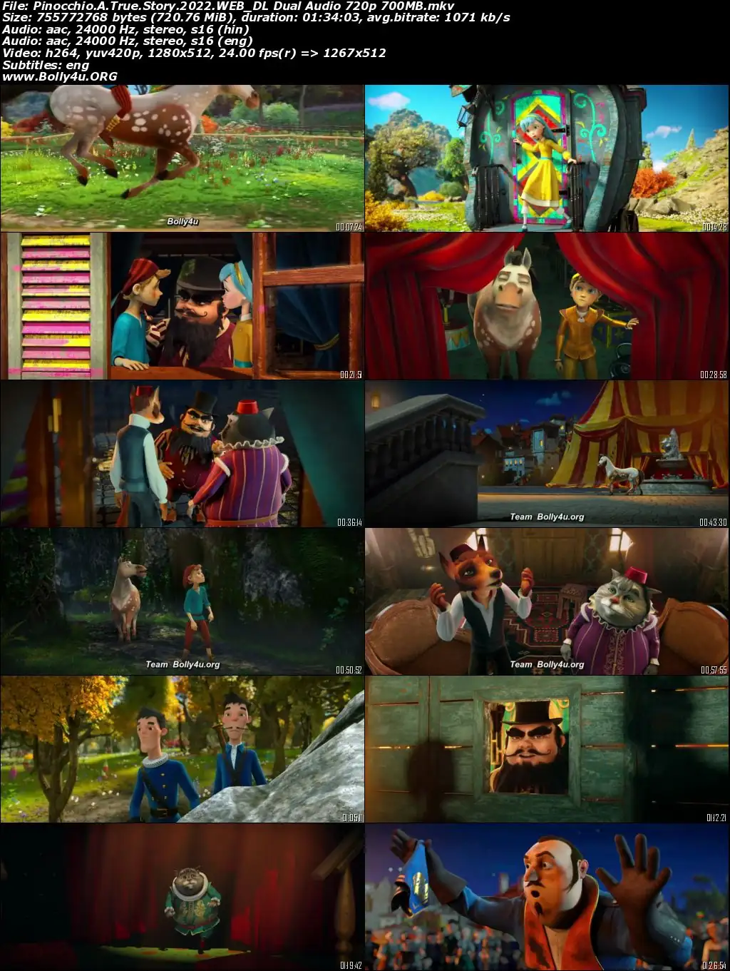 Pinocchio A True Story 2022 WEB-DL Hindi Dual Audio ORG 720p 480p Download