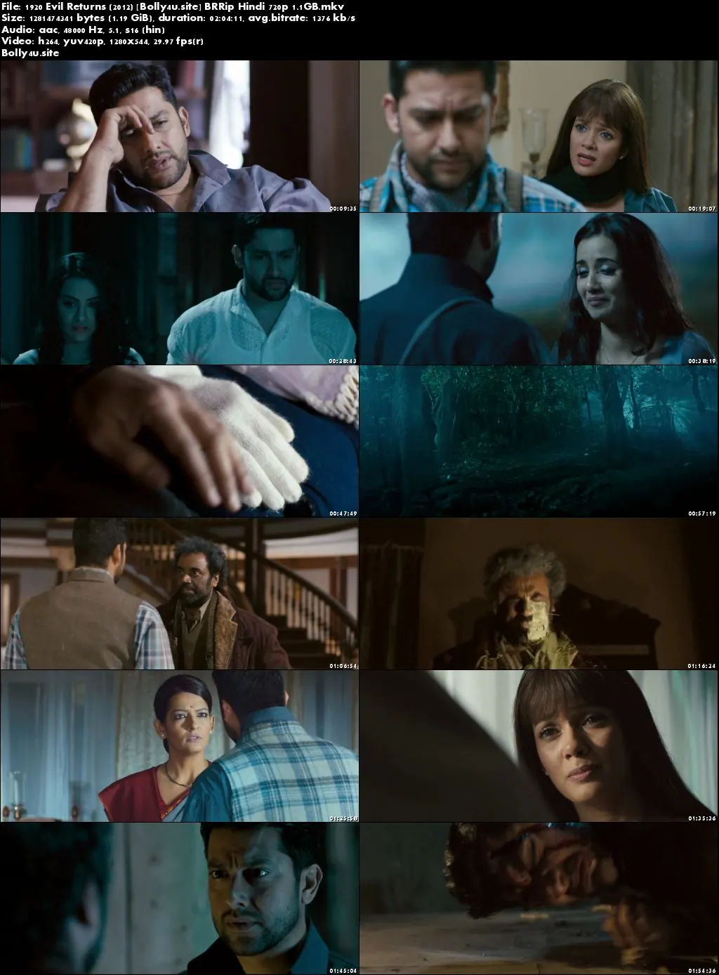 1920 Evil Returns 2012 BRRip 350MB Hindi 480p Download