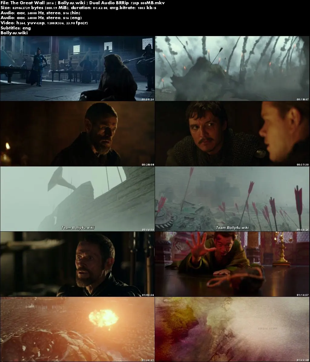 The Great Wall 2016 BRRip 300Mb Hindi Dual Audio 480p Download The Great Wall 2016 BRRip 300Mb Hindi Dual Audio 480p Download