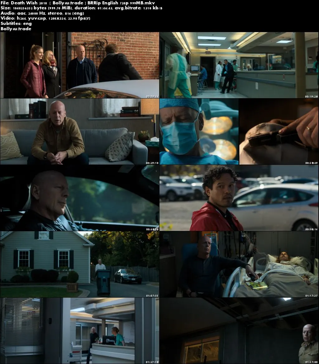 Death Wish 2018 BRRip 300MB English 480p ESub Download Death Wish 2018 BRRip 300MB English 480p ESub Download