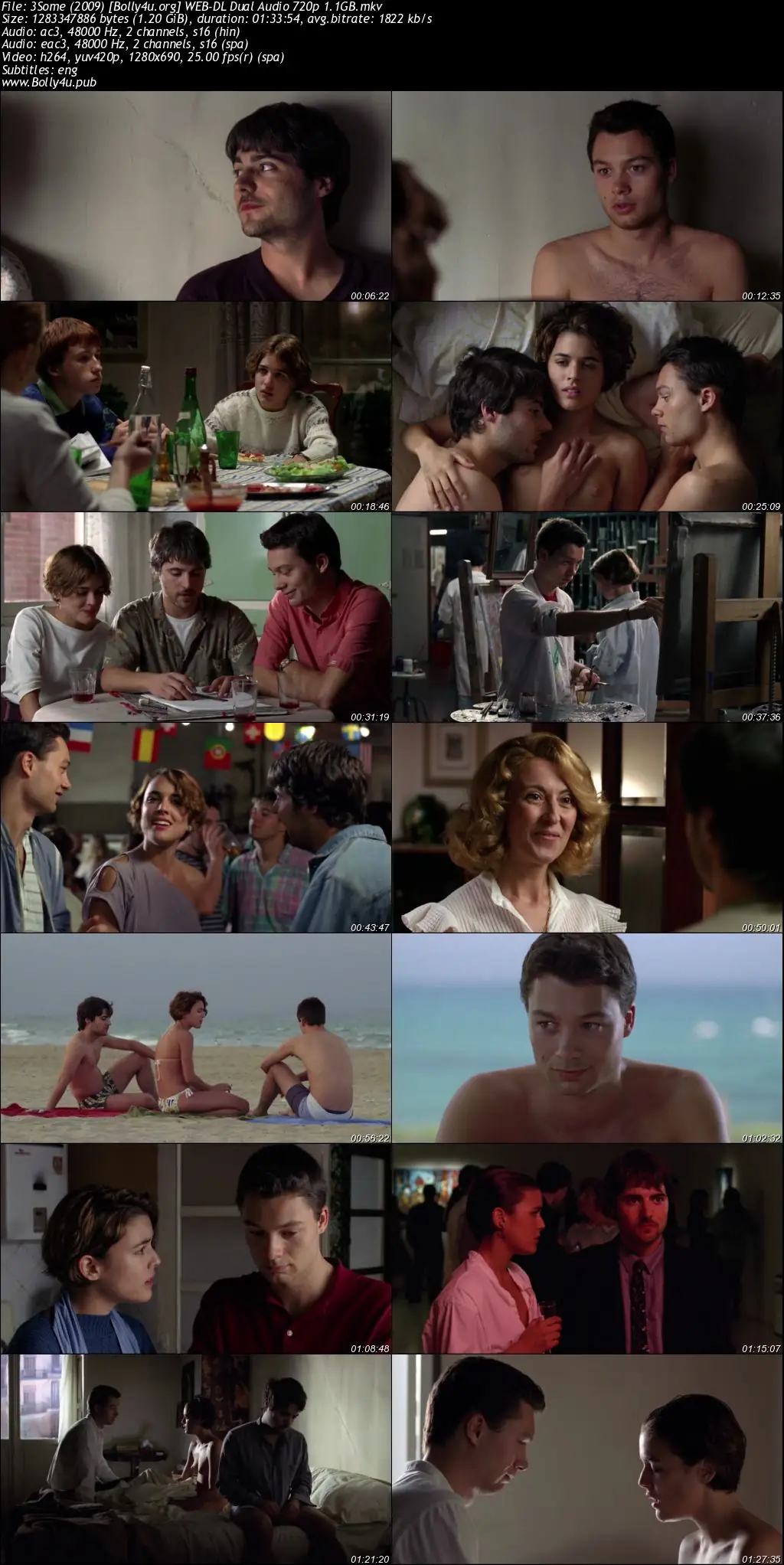 3Some 2009 WEB-DL UNRATED Hindi Dual Audio Movie Download 720p  480p