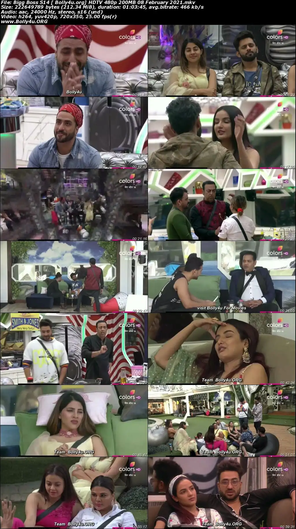 Bigg Boss S14 HDTV 480p 200MB 08 February 2021 Download Bigg Boss S14 HDTV 480p 200MB 08 February 2021 Download