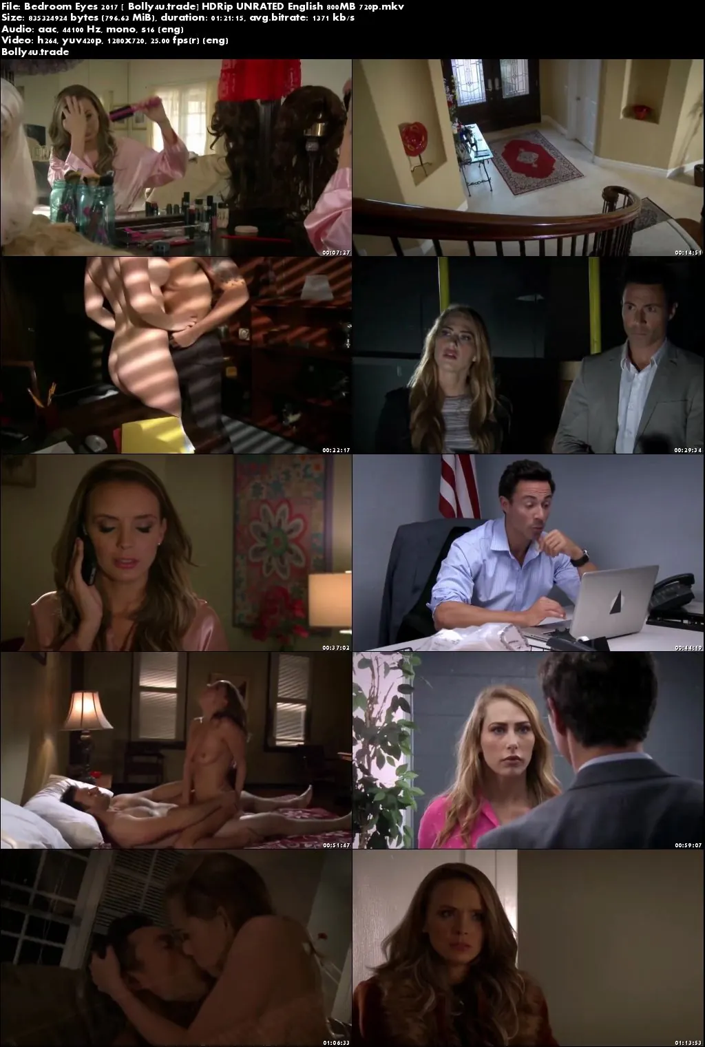  Bedroom Eyes 2017 HDRip 800MB UNRATED English 720p Download