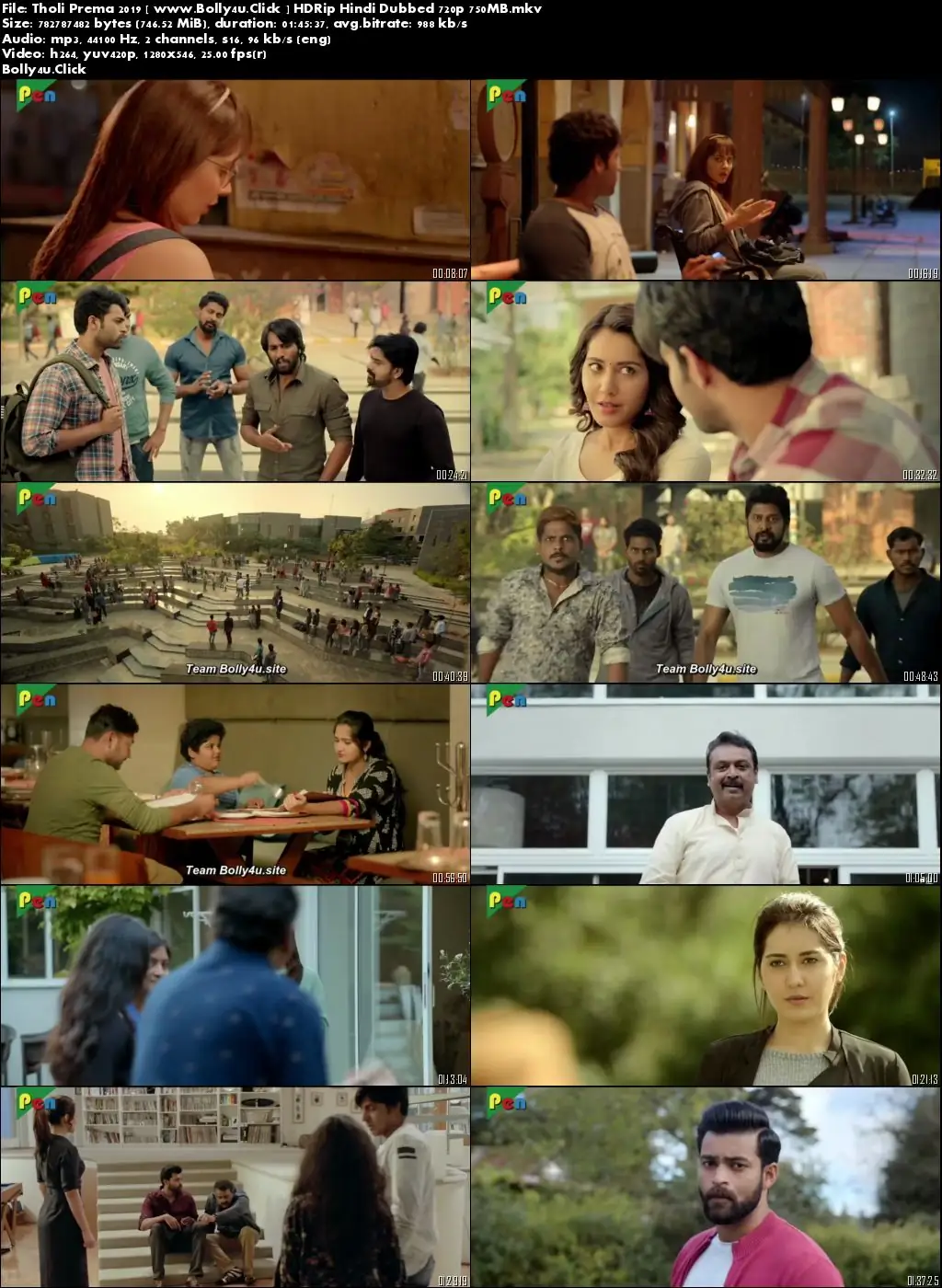 Tholi Prema 2019 HDRip 750Mb Hindi Dubbed 720p Download