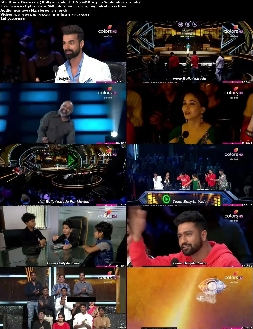 Dance Deewane HDTV 200MB 480p 08 September 2018 Download
