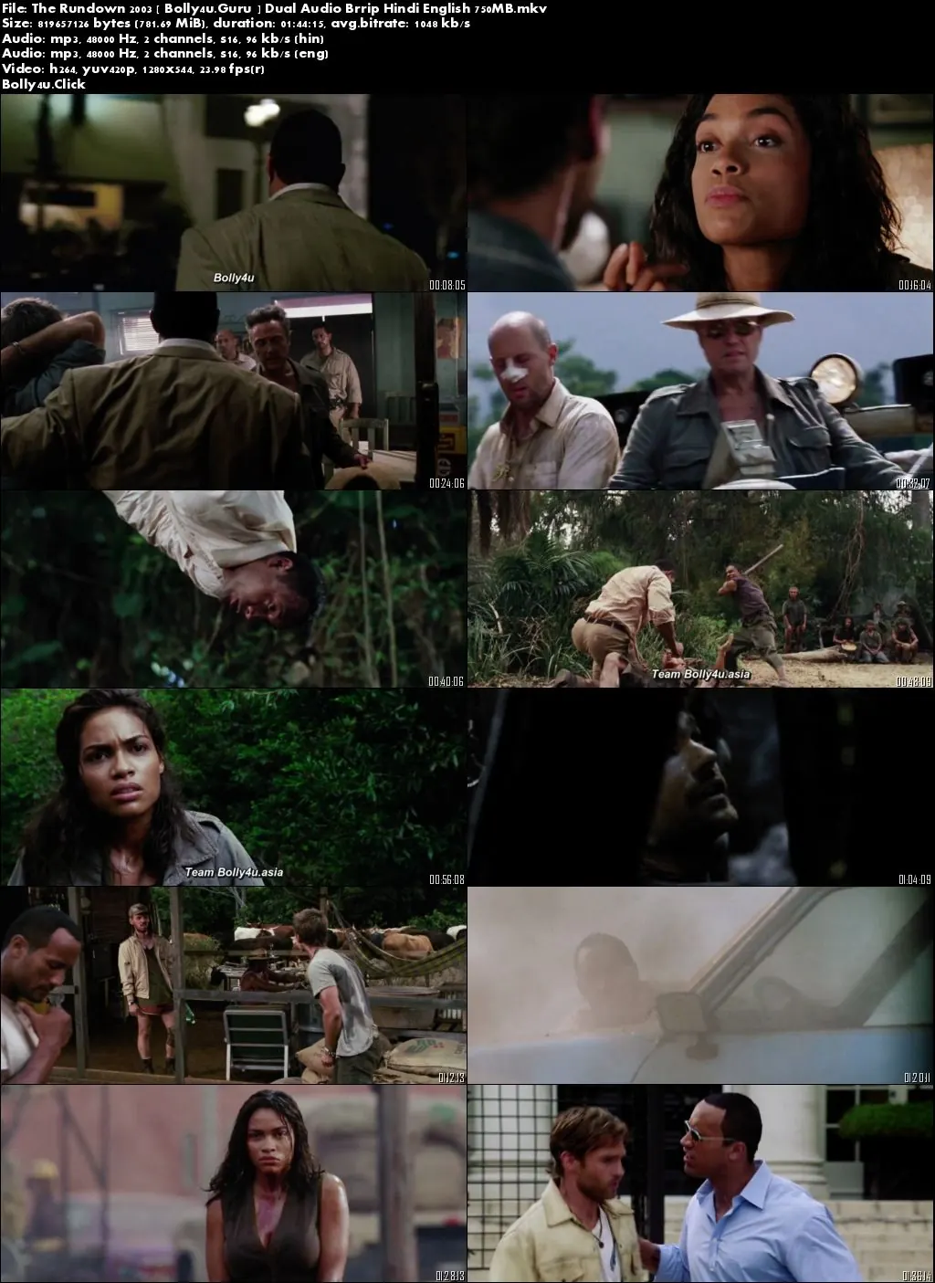 The Rundown 2003 BRRip 750MB Hindi Dual Audio ORG 720p Download The Rundown 2003 BRRip 750MB Hindi Dual Audio ORG 720p Download