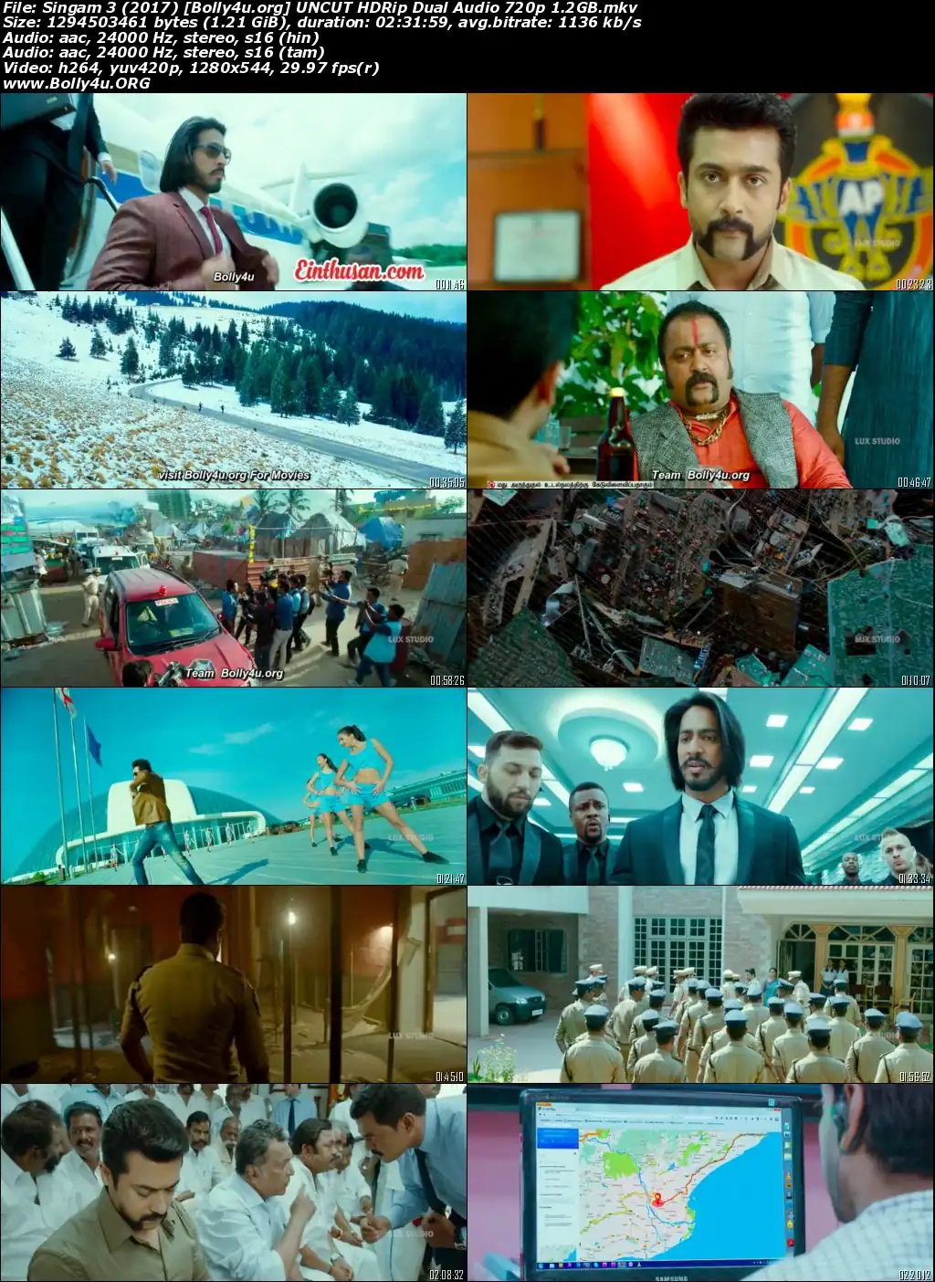 Singam 3 2017 HDRip UNCUT Hindi Dual Audio 720p 480p Download