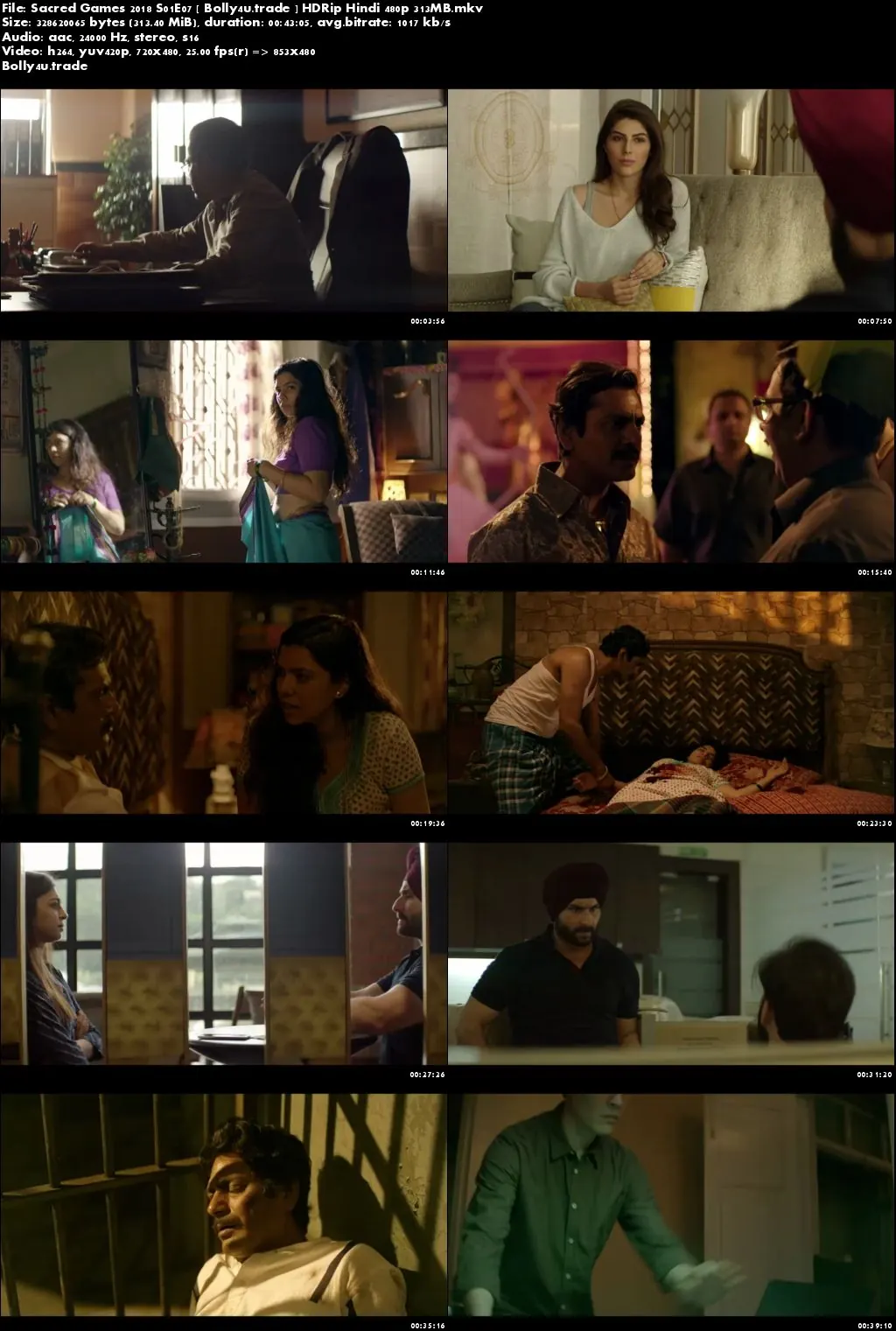Sacred Games 2018 S01E07 HDRip 300MB Hindi 480p Download