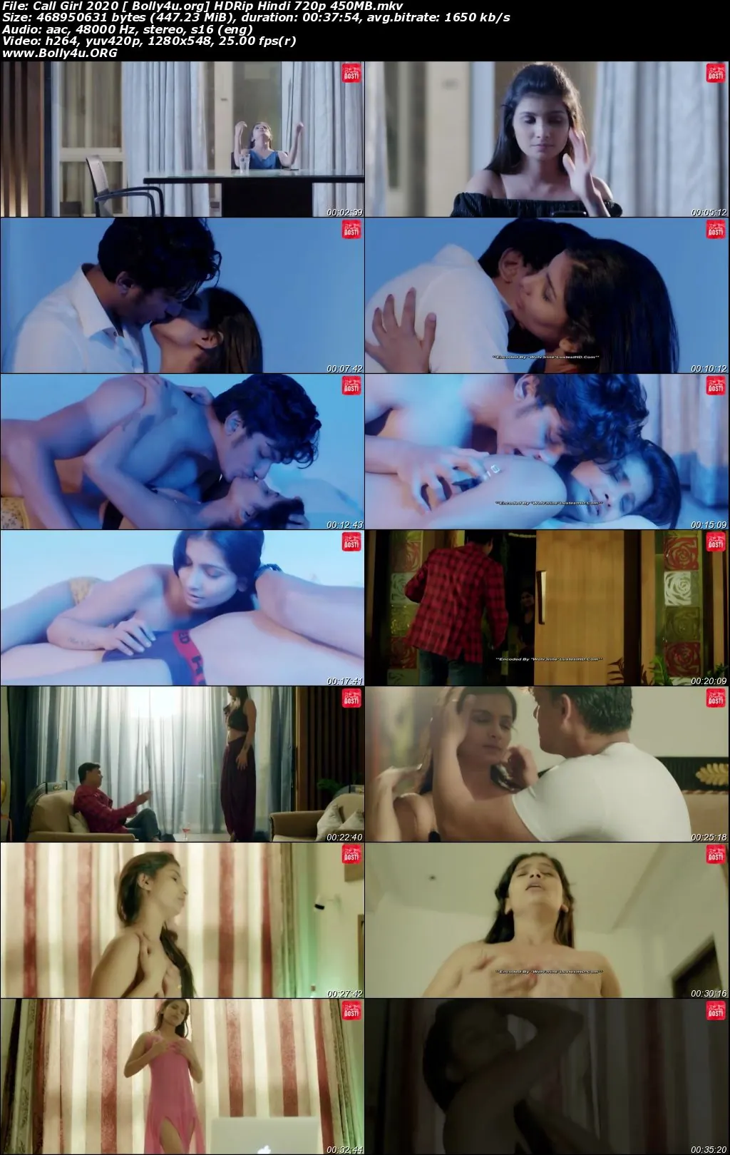  Call Girl 2020 HDRip 450Mb Hindi 720p Download