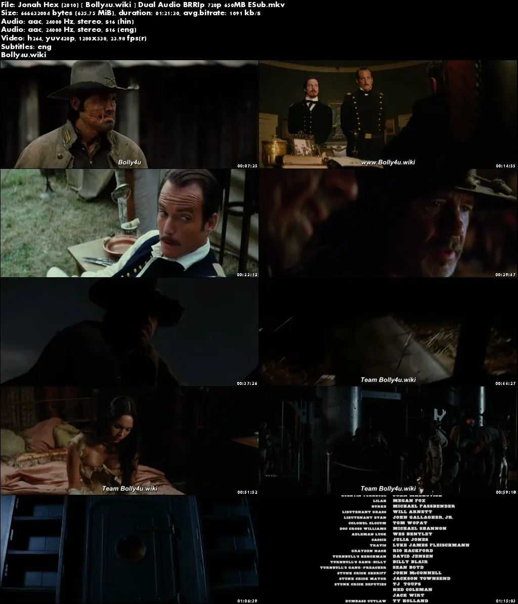 Jonah Hex 2010 BRRip 300Mb Hindi Dual Audio 480p ESub Download